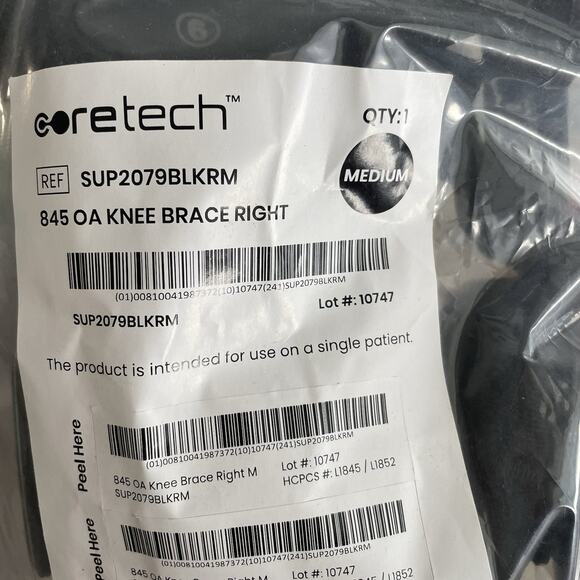 Coretech Hinged OA Knee Brace Right Size Medium New! Fast Shipping - Picture 2 of 3
